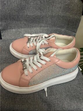 Juicy Couture Pink Rhinestone Platform Sneakers